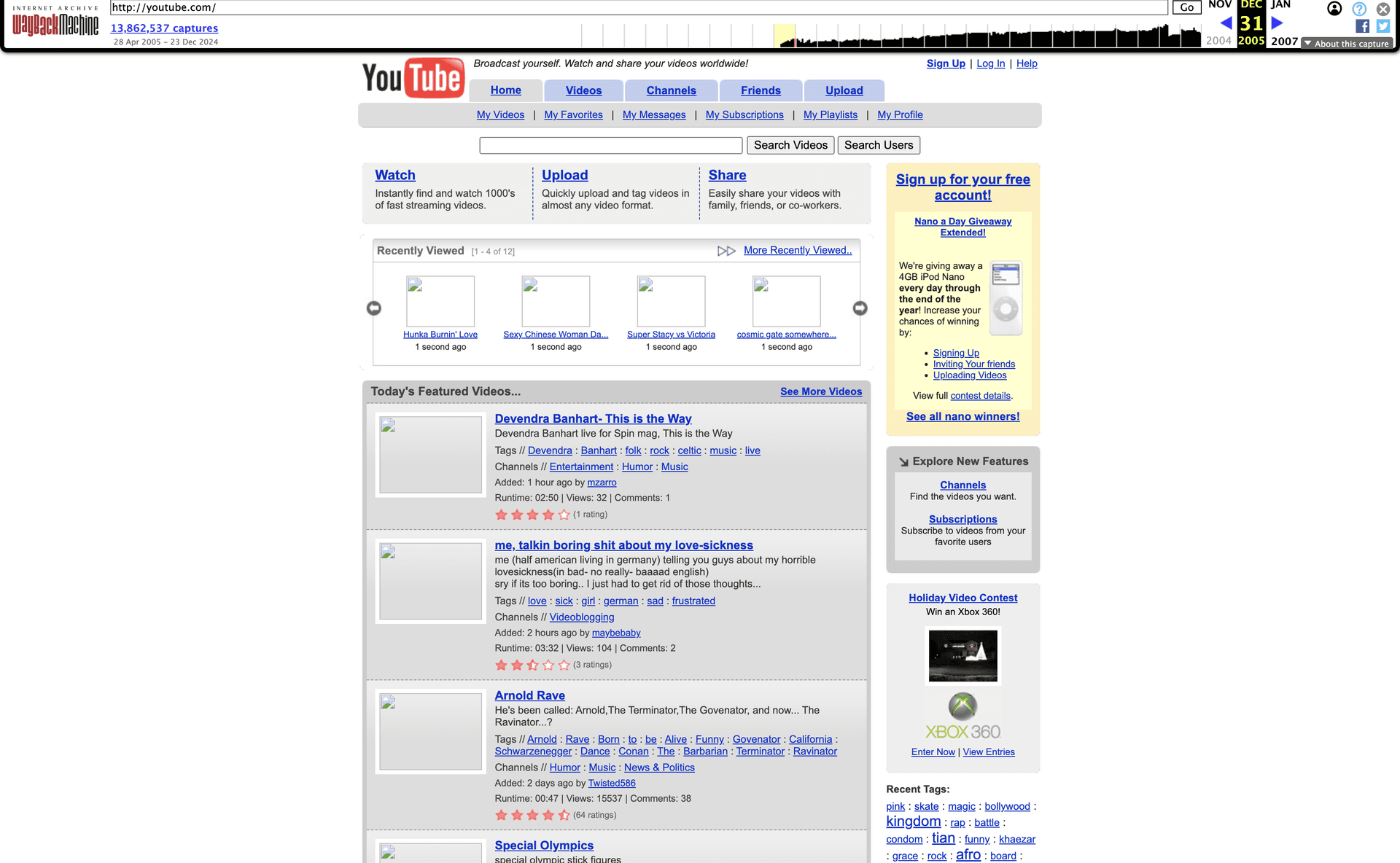 youtubeWaybackMachine